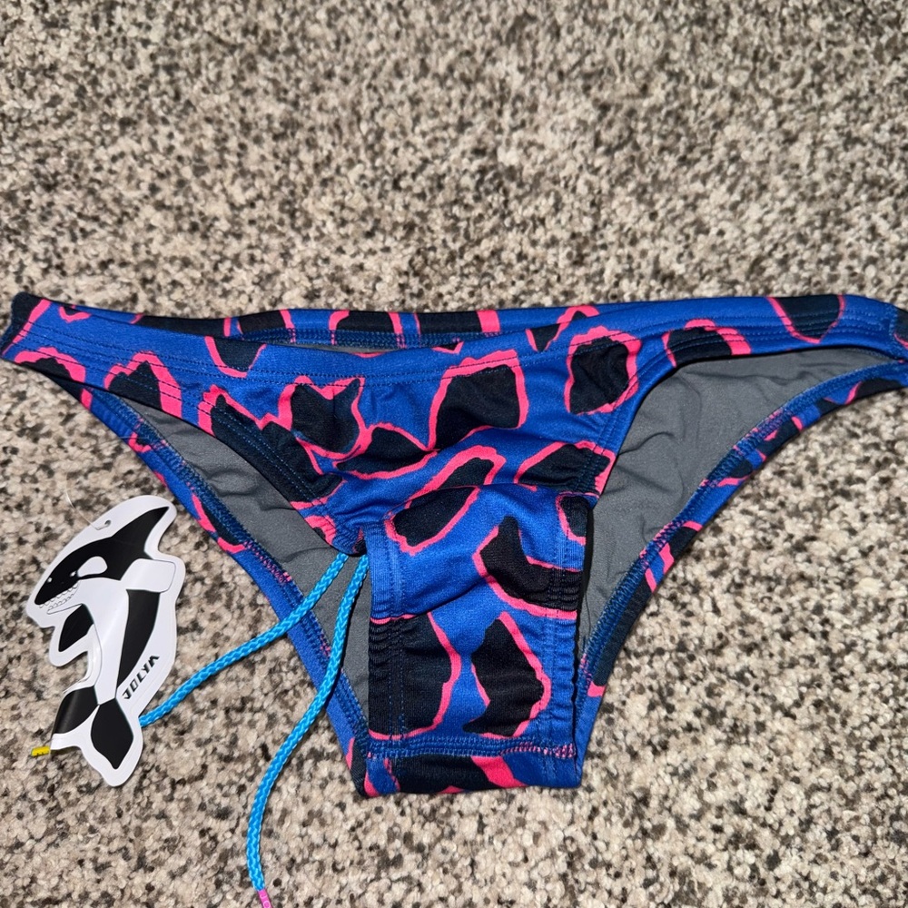 Jolyn Clothing Blue and Pink Bikini Bottom EUROPE